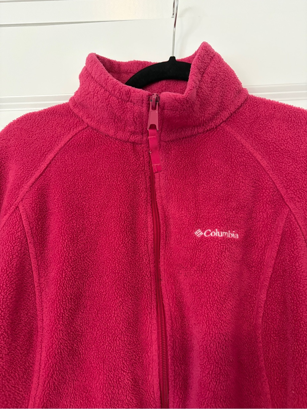 Columbia Women's Raspberry Pink Full-Zip Fleece Jacket - Picture 2 of 5